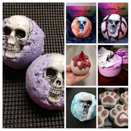 Mystery 6 Pack Of All Natural Bath Bombs Plus..