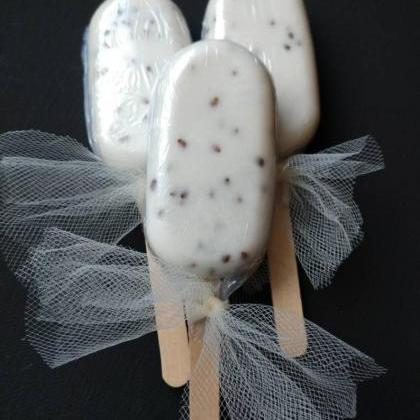 All natural guest size soap pops