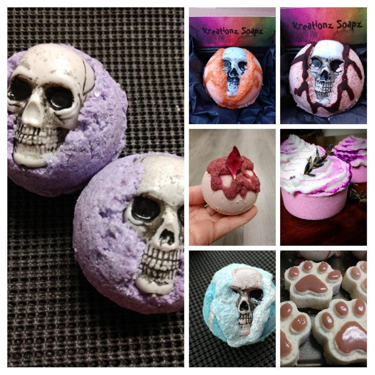 Mystery 6 Pack Of All Natural Bath Bombs Plus Bonus Soap!