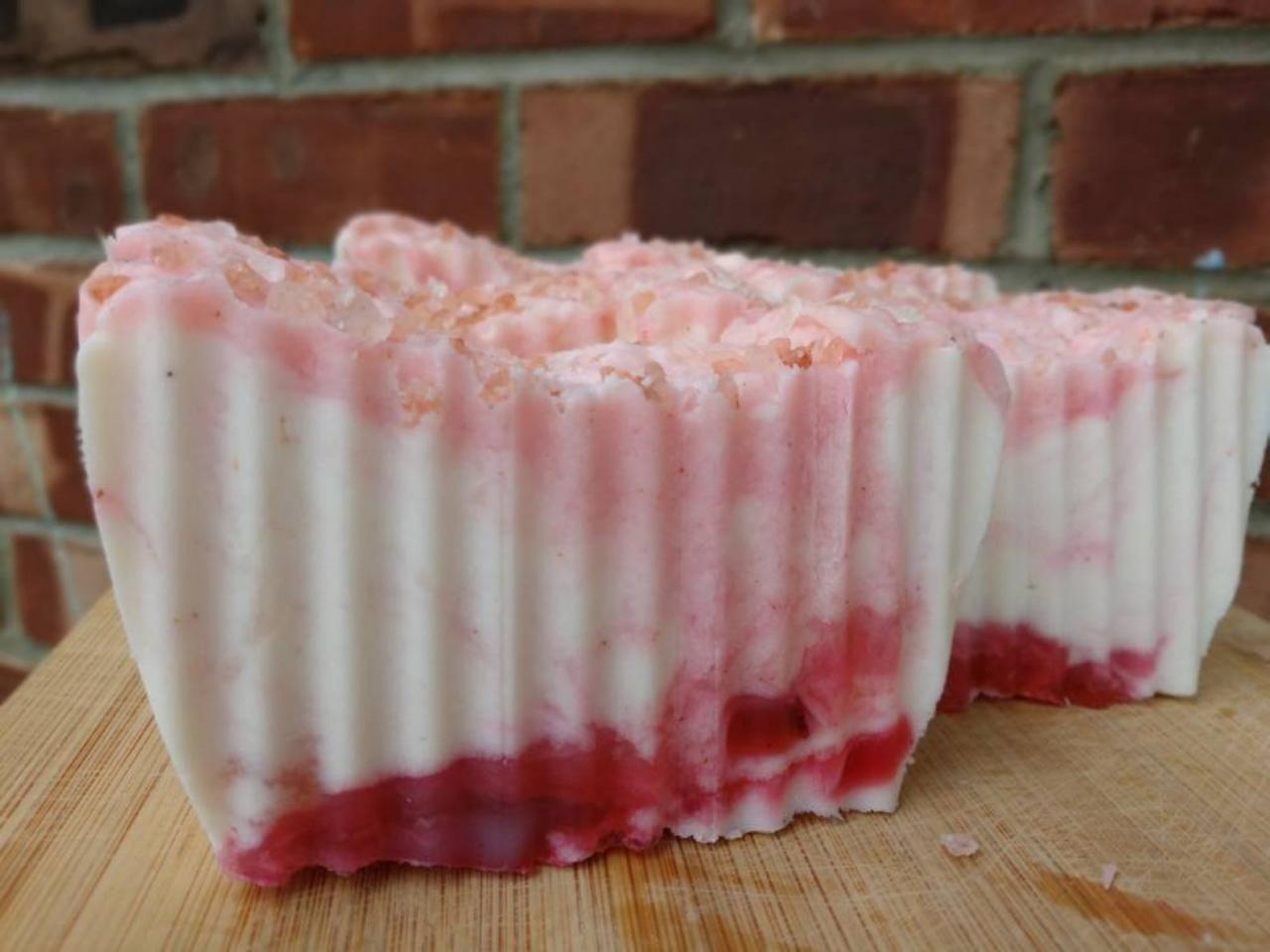 Pink Sea Salt Peppermint All Natural Handmade Soap