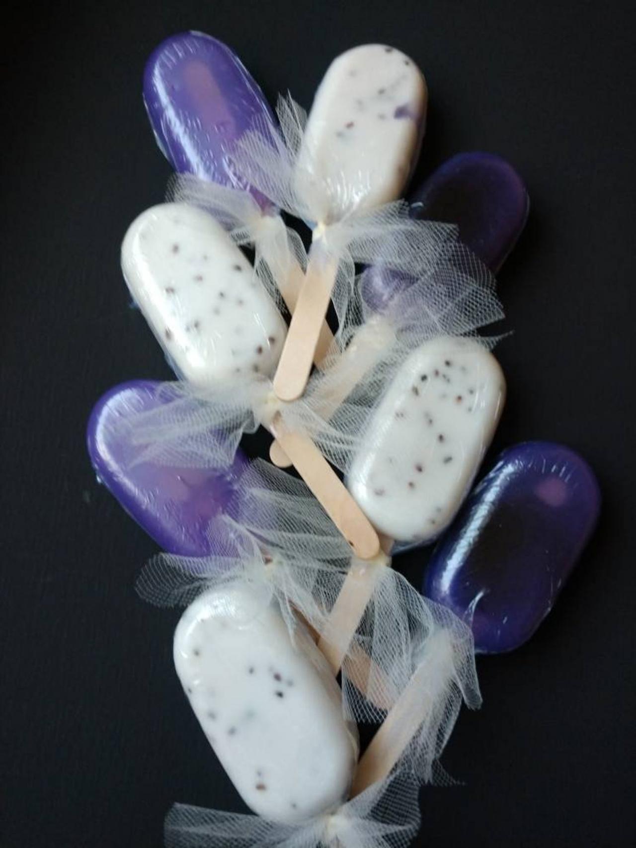 All natural guest size soap pops