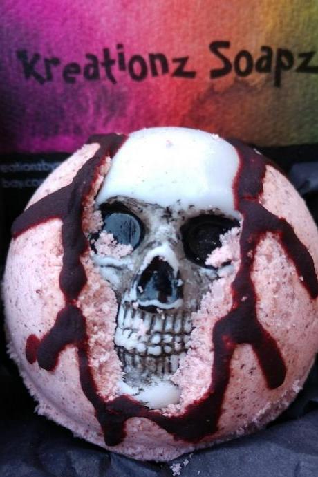 Vanilla Beetroot Bath Bombs With Or Without Skull Toy